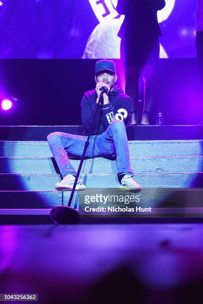 Chance The Rapper performs onstage during Chance The Rapper to Headline Spotify's RapCaviar Live In Brooklyn in Partnership with Live Nation Urban...