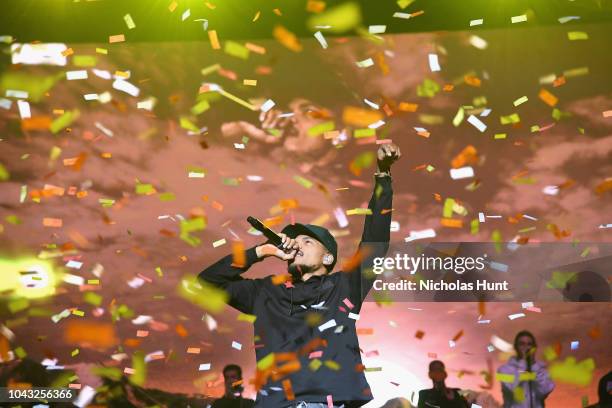 Chance The Rapper performs onstage during Chance The Rapper to Headline Spotify's RapCaviar Live In Brooklyn in Partnership with Live Nation Urban...