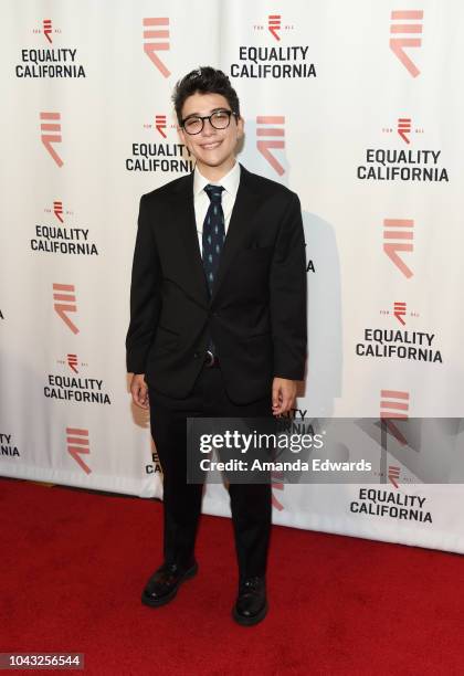 Ryan Cassata arrives at the LA Equality Awards Hosted By Equality California at the J.W. Marriot at L.A. Live on September 29, 2018 in Los Angeles,...