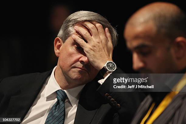 Energy Secretary Chris Huhne of the Liberal Democrats attends the party conference in the ACC Liverpool conference centre on September 21, 2010 in...