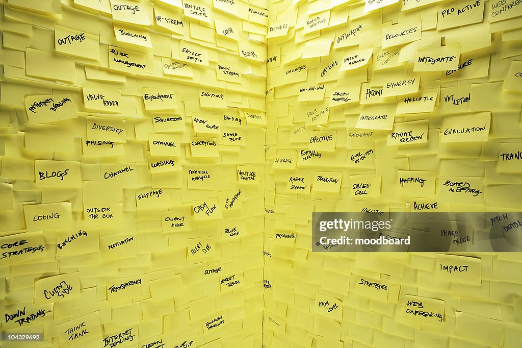Sticky Note Tree Wall Wall Covered In Sticky Notes High-Res Stock Photo - Getty Images