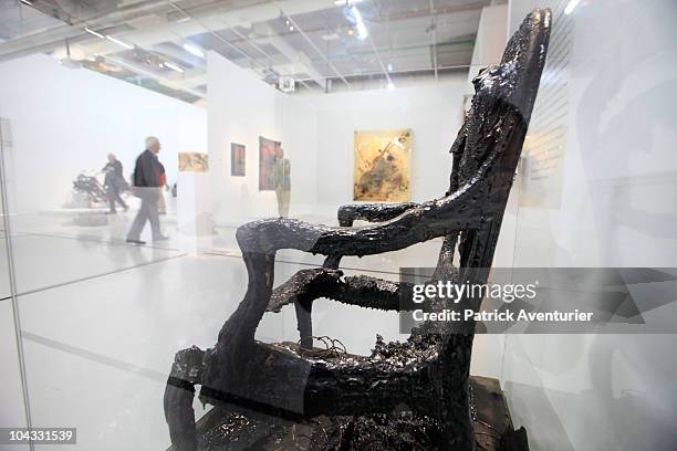 General view during the launch of a retrospective exhibition of artist 'Arman' at the Centre Pompidou on September 21, 2010 in Paris, France. A...