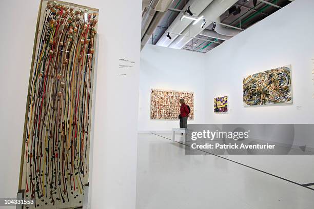 General view during the launch of a retrospective exhibition of artist 'Arman' at the Centre Pompidou on September 21, 2010 in Paris, France. A...