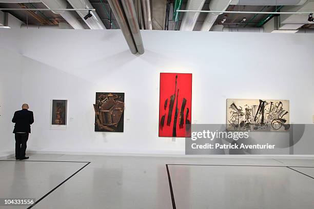 General view during the launch of a retrospective exhibition of artist 'Arman' at the Centre Pompidou on September 21, 2010 in Paris, France. A...