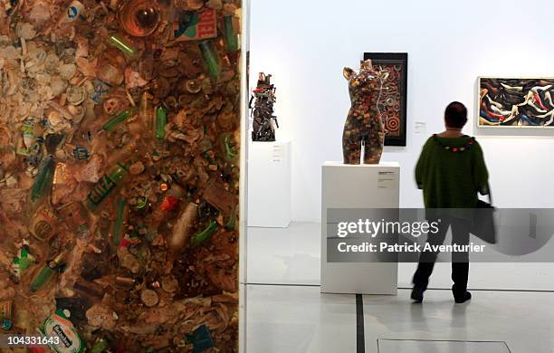 General view during the launch of a retrospective exhibition of artist 'Arman' at the Centre Pompidou on September 21, 2010 in Paris, France. A...