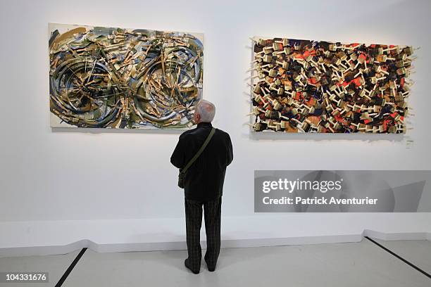 General view during the launch of a retrospective exhibition of artist 'Arman' at the Centre Pompidou on September 21, 2010 in Paris, France. A...