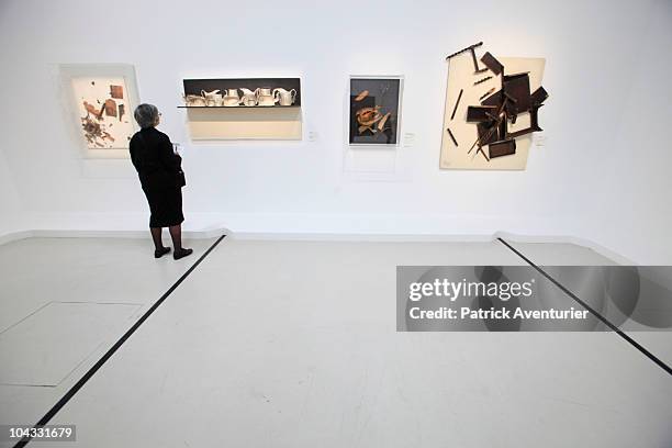 General view during the launch of a retrospective exhibition of artist 'Arman' at the Centre Pompidou on September 21, 2010 in Paris, France. A...