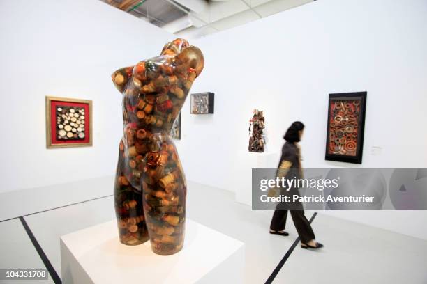 General view during the launch of a retrospective exhibition of artist 'Arman' at the Centre Pompidou on September 21, 2010 in Paris, France. A...