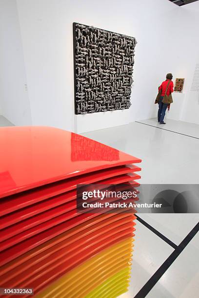 General view during the launch of a retrospective exhibition of artist 'Arman' at the Centre Pompidou on September 21, 2010 in Paris, France. A...