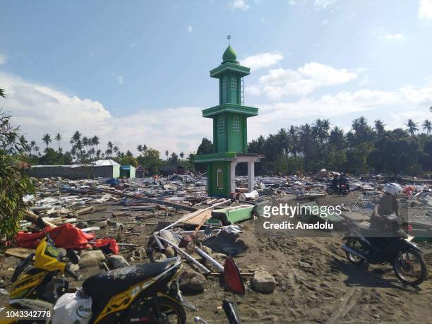 Damaged mosque is seen after the earthquake and tsunami that hit the city of Palu in Central Sulawesi province, Indonesia on September 30, 2018. A...