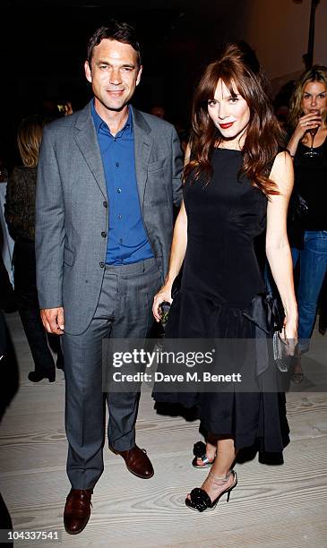 Dougray Scott and Anna Friel attend the World premiere of 'Your Moment Is Waiting' at the Saatchi Gallery on September 21, 2010 in London, England.