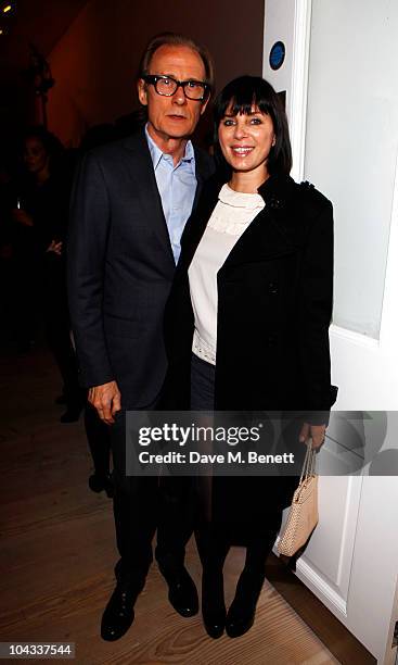 Bill Nighy and Sadie Frost attend the World premiere of 'Your Moment Is Waiting' at the Saatchi Gallery on September 21, 2010 in London, England.