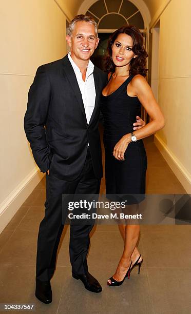 Gary Lineker and wife Danielle attend the World premiere of 'Your Moment Is Waiting' at the Saatchi Gallery on September 21, 2010 in London, England.