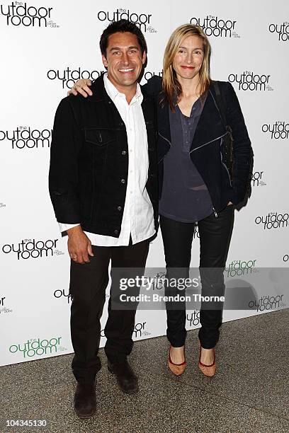 Jamie Durie and Claudia Karvan arrive at the launch of Jamie Durie's new magazine, 'The Outdoor Room' at the Tilbury Hotel on September 22, 2010 in...