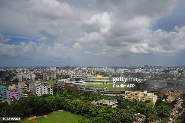 General view of the Sher-e-Bangla National Cricket Stadium in Dhaka on September 20, 2010. The stadium is one of the Cricket World Cup 2011 venues....