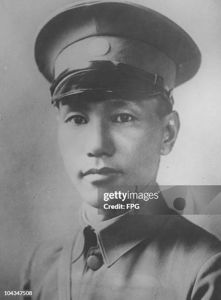 Chinese political and military leader Chiang Kai-shek , circa 1910.