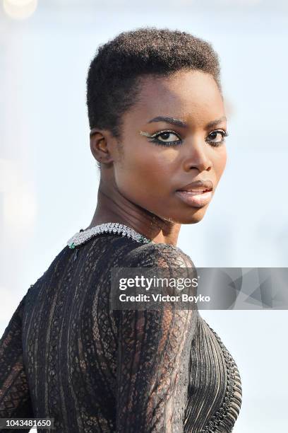 Model Maria Borges walks the runway during Le Defile L'Oreal Paris as part of Paris Fashion Week Womenswear Spring/Summer 2019 on September 30, 2018...