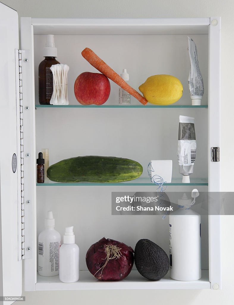 Medicine Cabinet with Vegetables
