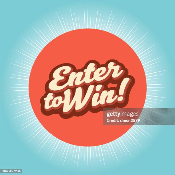 stockillustraties, clipart, cartoons en iconen met enter to win banner achtergrondkleur - entering