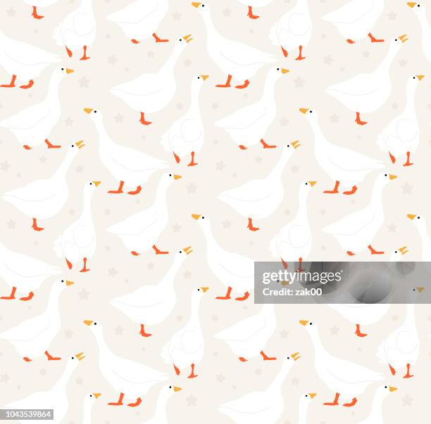 Goose Endless Pattern Seamless Goose Pattern Background High-Res Vector Graphic - Getty Images