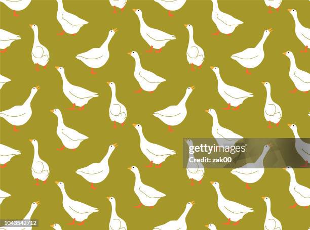 Goose Endless Pattern Seamless Goose Pattern Background High-Res Vector Graphic - Getty Images