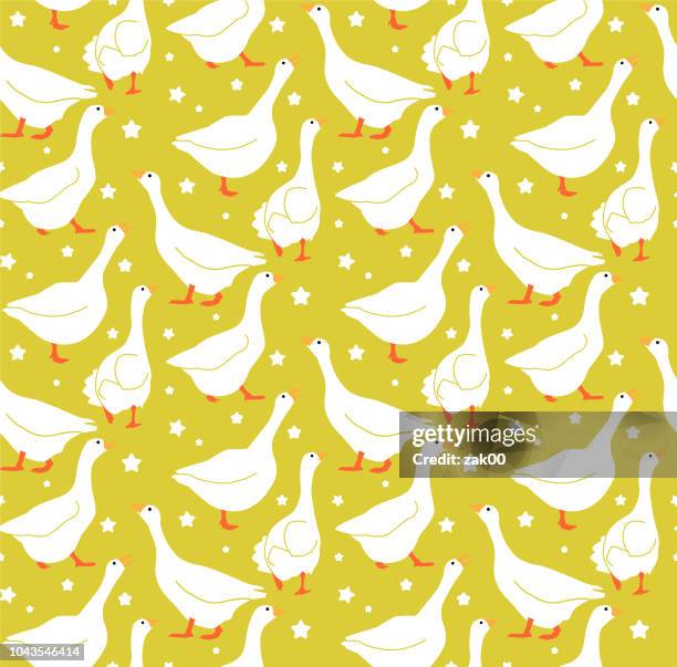 Goose Endless Pattern Seamless Goose Pattern Background High-Res Vector Graphic - Getty Images
