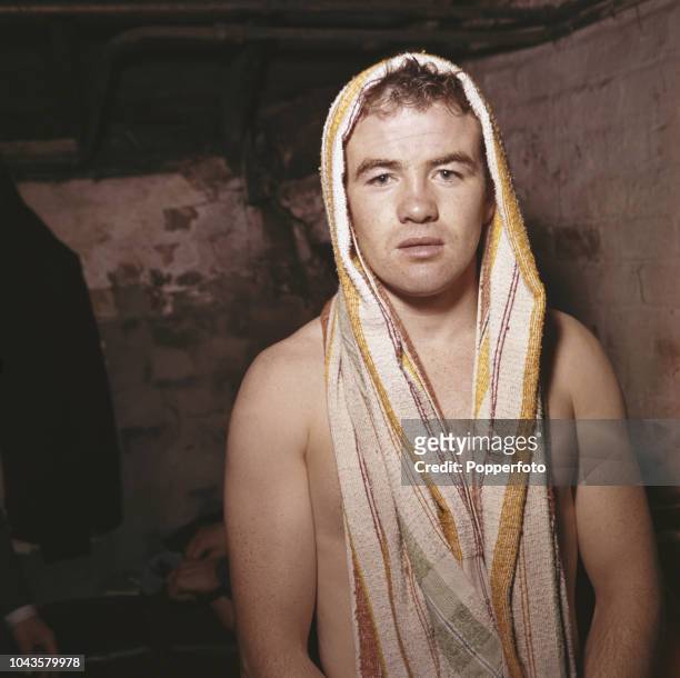 Northern Irish bantamweight boxer Freddie Gilroy posed during training prior to his upcoming fight against fellow Irish boxer John Caldwell in...