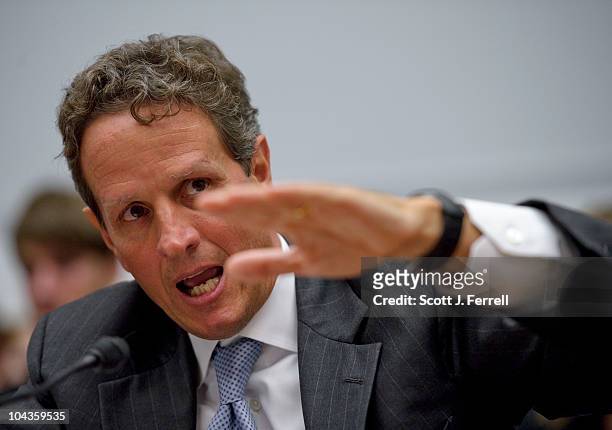 Sept. 22: Treasury Secretary Timothy F. Geithner testifies during the House Financial Services hearing on the status of the international financial...