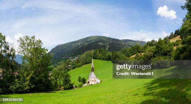 austria, carinthia, bad kleinkirchheim, church st. katharina im bade - bad kleinkirchheim stock-fotos und bilder