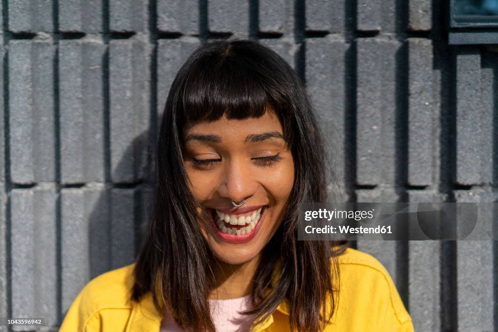 Portrait of laughing young woman