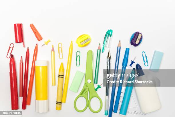 stationery items - eraser on white stock pictures, royalty-free photos & images