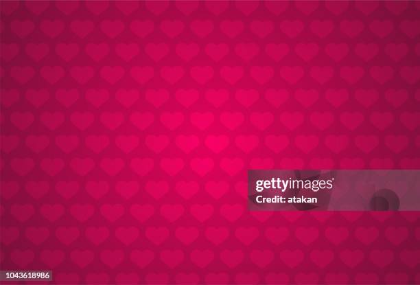 red heart shape pattern - romanticism stock illustrations