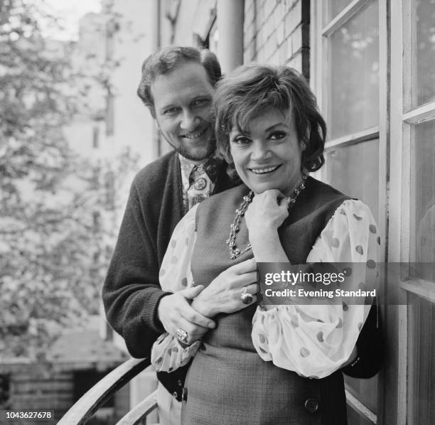 Russian-French actress Lila Kedrova with her fiance, American poet, literary critic, essayist, teacher, and translator Richard Howard, UK, 1st July...