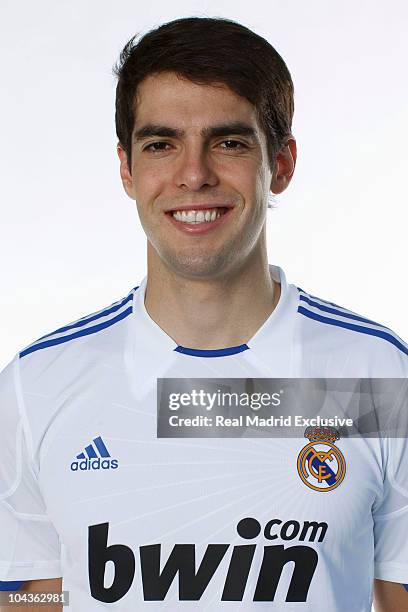 Kaka of Real Madrid poses during the official portrait session at Valdebebas training ground on September 22, 2010 in Madrid, Spain.