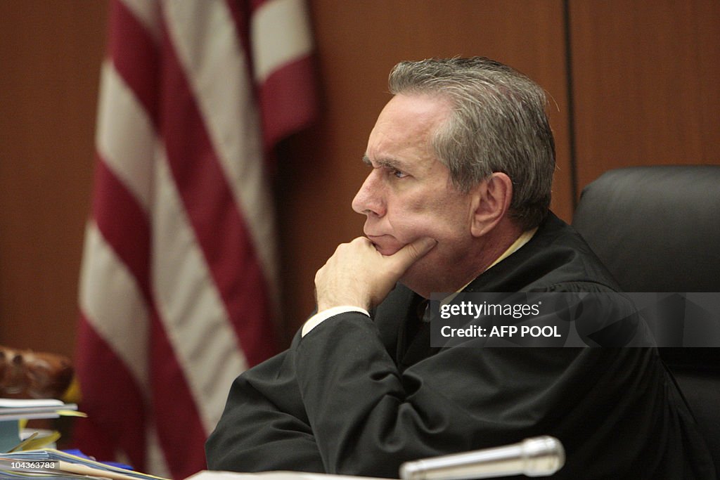 Los Angeles County Superior Court Judge Michael E Pastor listens Los Angeles County Superior Court Judge Michael E Pastor listens