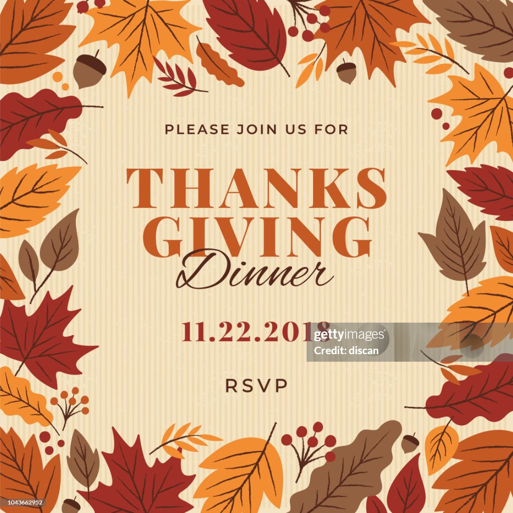 Thanksgiving Dinner Invitation Template