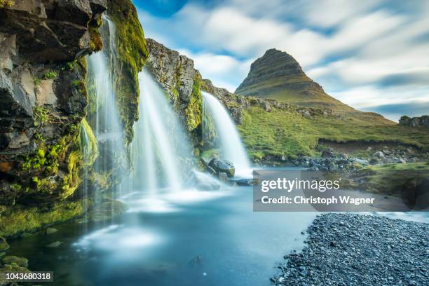 landscape of iceland - skogafoss waterfall stock pictures, royalty-free photos & images