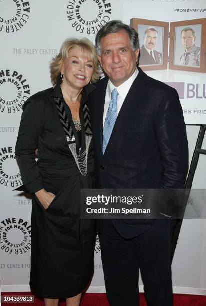 Pat Mitchell and Chief Executive Officer of CBS Corporation Les Moonves attend the "Blue Bloods" screening at The Paley Center for Media on September...