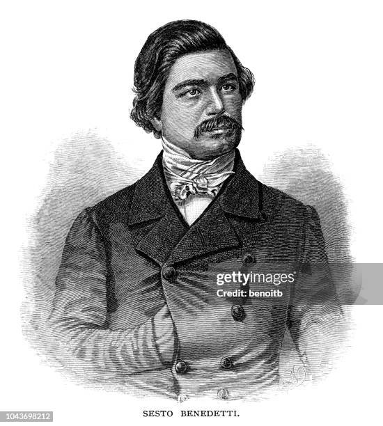 sextus benedicts - opera singer stock illustrations