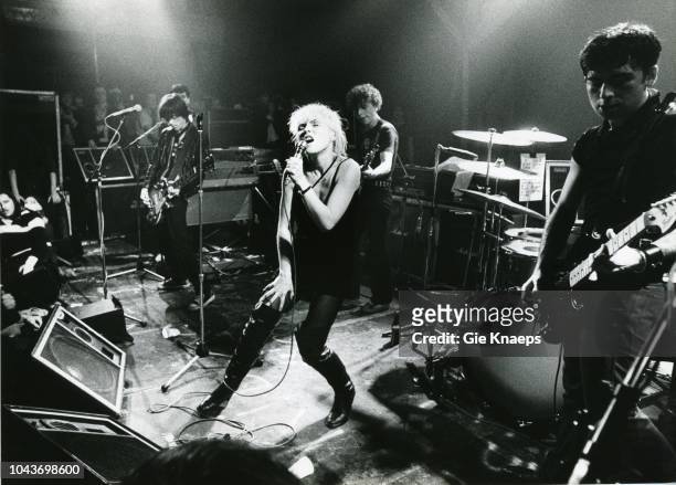 Debbie Harry, Chris Stein, Gary Valentine, Frank Infante, Jimmy Destri, Blondie, Paradiso, Amsterdam, Netherlands, 19th November 1977.