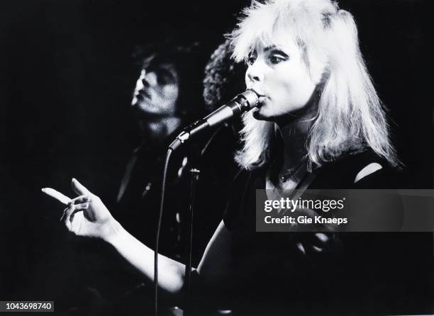 Debbie Harry, Frank Infante, Blondie, Paradiso, Amsterdam, Netherlands, 19th November 1977.