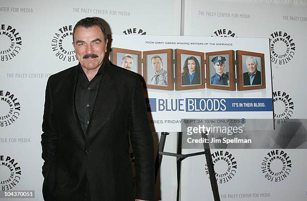 Actor Tom Selleck attends the "Blue Bloods" screening at The Paley Center for Media on September 22, 2010 in New York City.