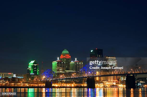 bridge into louisville - louisville v kentucky stock pictures, royalty-free photos & images