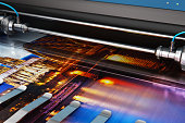 Printing photo banner on large format color plotter