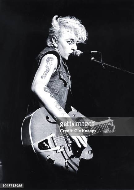 Stray Cats, Brian Setzer, Zaal Lux, Herenthout, Belgium, 18th April 1981.