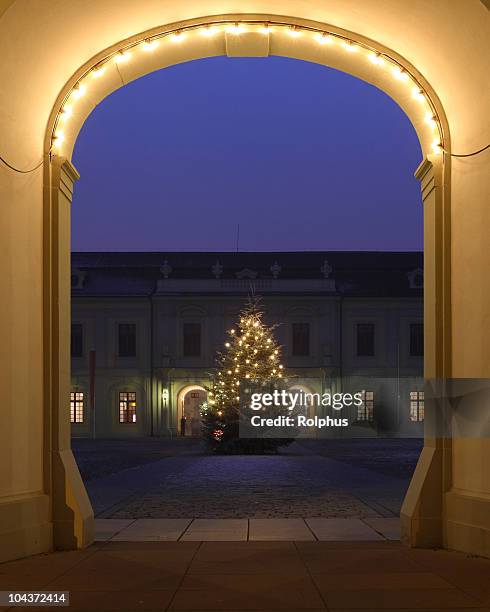 portão de natal palácio de ludwigsburg - ludwigsburg imagens e fotografias de stock