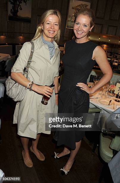 Lady Helen Taylor and Kate Reardon attend Kate Reardon's Great Girls lunch at the Landau in the Langham Hotel on 22 September 2010 in London, United...