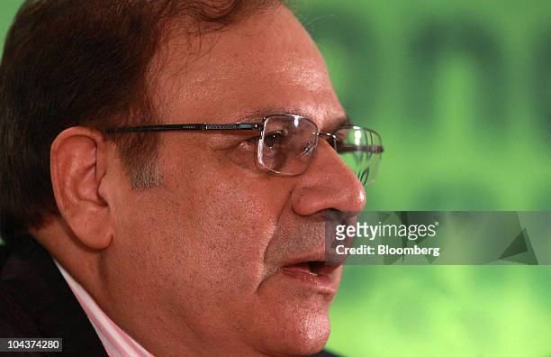 Sharma, chairman and managing director of Oil & Natural Gas Corp., speaks at a news conference after the company's annual general meeting in New...