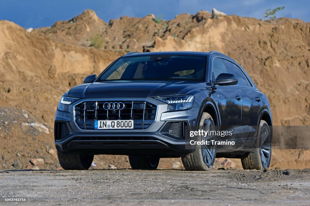 Audi Q8 on the road