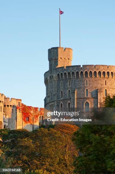 Windsor Castle at sunset, Berkshire, England.